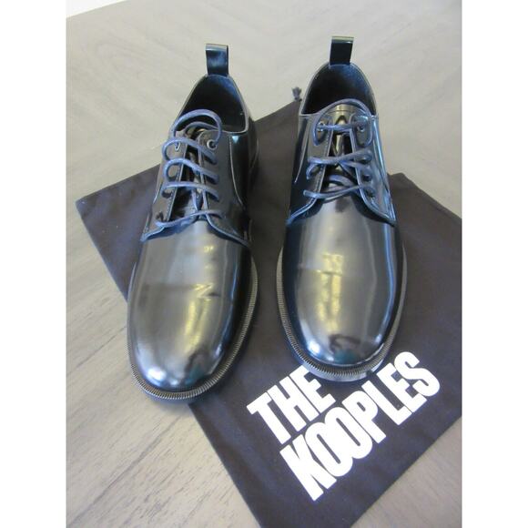 The Kooples Black Men\'s Leather Derbies Size 6 Oxford Lace Career Shoes main image 7